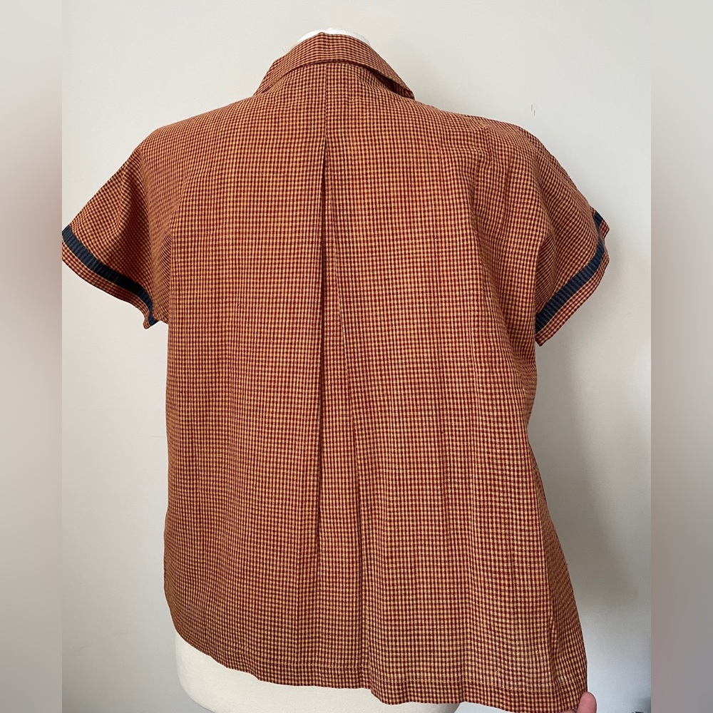 WORLD OF CROW Women's Gingham Button Down Shirt - NWOT!! - Picture 7 of 13